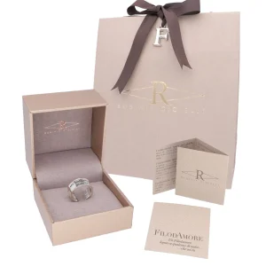 Anello fascia Argento 925 e Oro Rosa 9kt | Rubinia Gioielli Hot