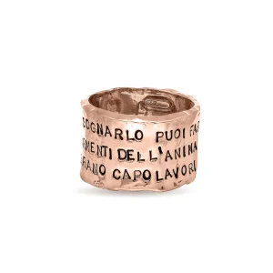 Anello fascia grande in Oro Rosa 9kt | Rubinia Gioielli Sale