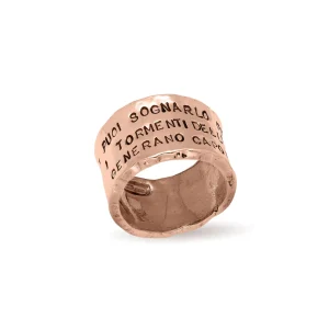 Anello fascia grande in Oro Rosa 9kt | Rubinia Gioielli Sale