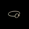 Anello Filodamore Cerchio piccolo in Oro Giallo 9kt e Diamante bianco | Rubinia Gioielli Fashion