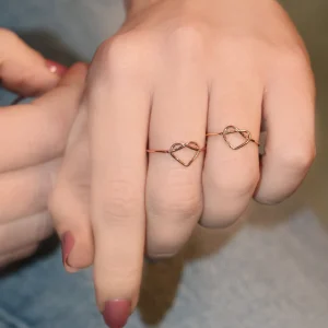 Anello Filodamore con Cuore annodato in Oro 9kt | Rubinia Gioielli Clearance