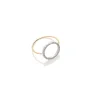 Anello Filodamore in Oro Giallo 9kt con cerchio grande e Diamanti Bianchi | Rubinia Gioielli New