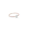 Anello Filodamore in Oro Rosa 9kt con Sigillo Cuore Piccolo in Argento 925 | Rubinia Gioielli Hot