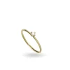 Anello Filodamore in Oro Giallo/Rosa 9kt con Diamante Bianco 0.08ct | Rubinia Gioielli Discount