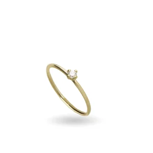 Anello Filodamore in Oro Giallo/Rosa 9kt con Diamante Bianco 0.08ct | Rubinia Gioielli Discount