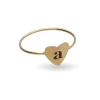Anello Filodamore in Oro /Giallo 9kt con sigillo cuore personalizzato | Rubinia Gioielli Sale