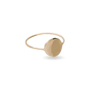 Anello Filodamore in Oro /Giallo 9kt con sigillo tondo personalizzato | Rubinia Gioielli Clearance