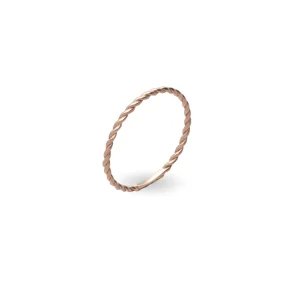 Anello Filodamore Intrecciato in Oro Rosa / Giallo 9kt | Rubinia Gioielli Best