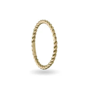 Anello Filodamore Intrecciato in Oro Rosa / Giallo 9kt | Rubinia Gioielli Best