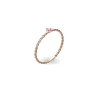 Anello Filodamore prezioso intrecciato in Oro Rosa 9kt sottile | Rubinia Gioielli Hot