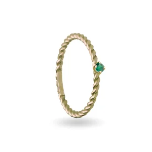 Anello Filodamore prezioso intrecciato in Oro Giallo 9kt spesso | Rubinia Gioielli Outlet