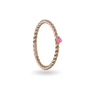Anello Filodamore prezioso intrecciato in Oro Rosa 9kt spesso | Rubinia Gioielli Hot