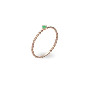 Anello Filodamore prezioso intrecciato in Oro Rosa 9kt sottile | Rubinia Gioielli Hot
