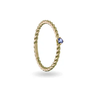 Anello Filodamore prezioso intrecciato in Oro Giallo 9kt spesso | Rubinia Gioielli Outlet