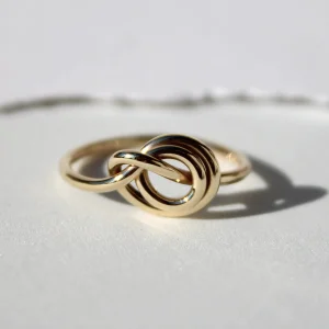 Anello in Oro Giallo / Rosa 9kt con nodino Medio | Rubinia Gioielli Hot