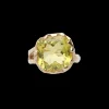Anello in Oro Giallo 9kt e Quarzo Lemon grande | Rubinia Gioielli Online