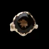 Anello in Oro Giallo 9kt e Quarzo Fumè grande | Rubinia Gioielli Fashion