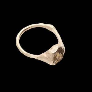 Anello in Oro Giallo 9kt e Quarzo Fumè | Rubinia Gioielli Online