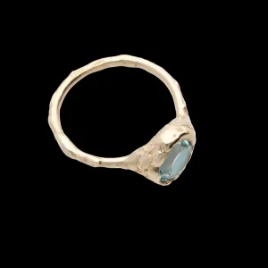 Anello in Oro Giallo 9kt e Topazio Sky | Rubinia Gioielli Online