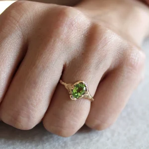 Anello in Oro Giallo 9kt e Peridot | Rubinia Gioielli Discount