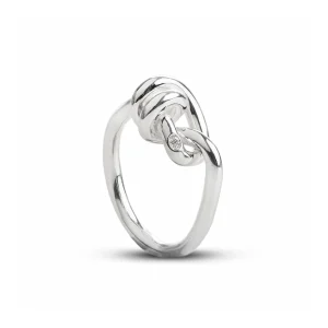 Anello Nodi d'Amore in Argento 925 con o Rubino | Rubinia Gioielli Clearance