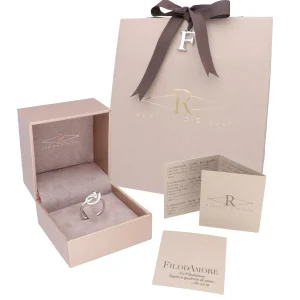 Anello Nodi d'Amore in Argento 925 e Diamanti o Brown | Rubinia Gioielli Hot