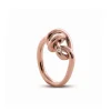 Anello Nodi d'Amore in Oro Rosa 9kt e o Rubino | Rubinia Gioielli Fashion