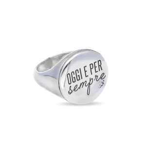 Anello tondo irregolare in Argento 925 | Rubinia Gioielli Discount