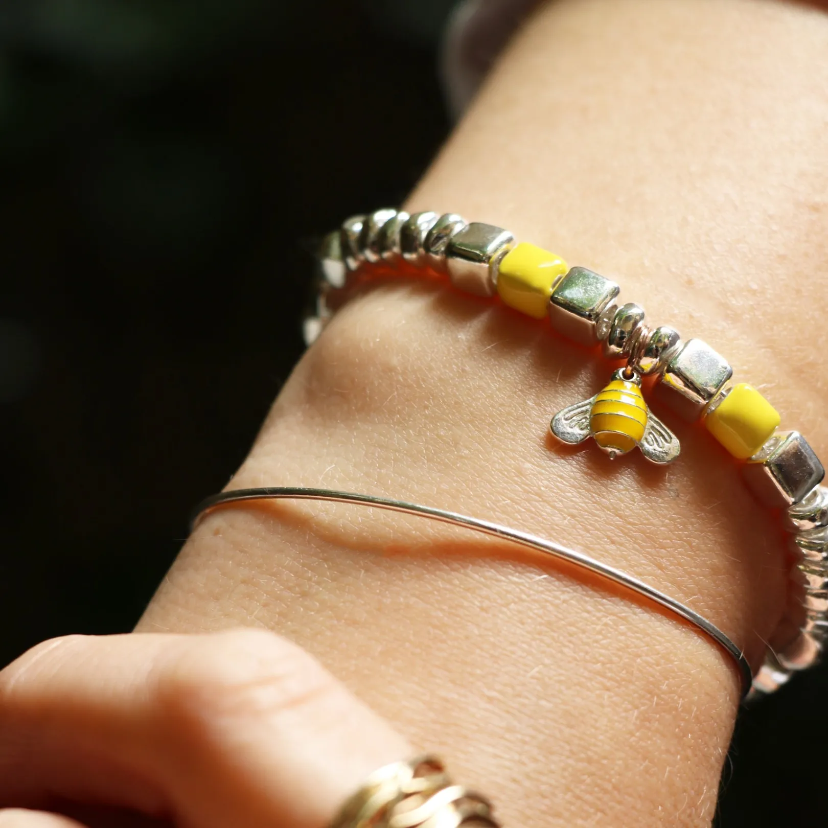 bracciale_ape_in_argento__1.webp Bracciale Ape in Argento 925 e Oro Rosa | Rubinia Gioielli Clearance