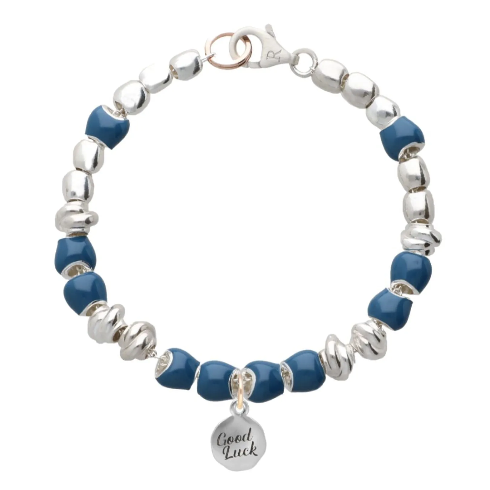 bracciale_blu_in_argento__0.webp Bracciale Blu in Argento 925, Oro Rosa 9kt e sigillo personalizzabile | Rubinia Gioielli Fashion