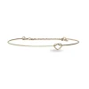 Bracciale Filodamore con Cuore annodato e Diamantino in Oro 9kt | Rubinia Gioielli Fashion