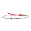 Bracciale Filodamore in Argento 925 e Cuore Piccolo in Oro Rosa 9kt | Rubinia Gioielli Online