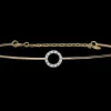 Bracciale Filodamore in Oro Giallo 9kt con cerchio piccolo e Diamanti bianchi | Rubinia Gioielli Online