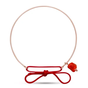 Bracciale Filodamore in Oro Rosa 9kt e Corallo | Rubinia Gioielli Sale