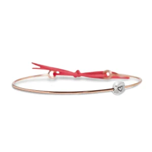 Bracciale Filodamore in Oro Rosa 9kt con Sassolino in Argento 925 | Rubinia Gioielli Hot