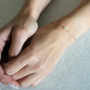 Bracciale Filodamore in Oro Rosa 9kt e Cuore Piccolo in Argento 925 o Oro Rosa 9kt | Rubinia Gioielli Best