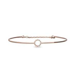 Bracciale Filodamore in Oro Rosa 9kt con cerchio piccolo e Diamanti | Rubinia Gioielli Clearance