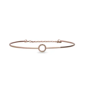 Bracciale Filodamore in Oro Rosa 9kt con cerchio piccolo e Diamanti | Rubinia Gioielli Clearance