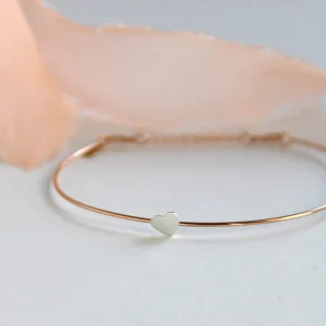 Bracciale Filodamore in Oro Rosa 9kt e Cuore Piccolo in Argento 925 o Oro Rosa 9kt | Rubinia Gioielli Best