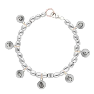 Bracciale Fortuna in Argento 925 e Oro Rosa 9kt | Rubinia Gioielli Discount