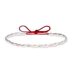 Bracciale Intrecciato in Argento 925 e Oro Rosa 9kt | Rubinia Gioielli Sale