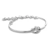 Bracciale Nodi d'Amore da uomo semirigido in Argento 925 con catena grande in Argento 925 | Rubinia Gioielli Fashion