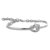 Bracciale Nodi d'Amore semirigido in Argento 925 con catena grande in Argento 925 - small | Rubinia Gioielli Clearance