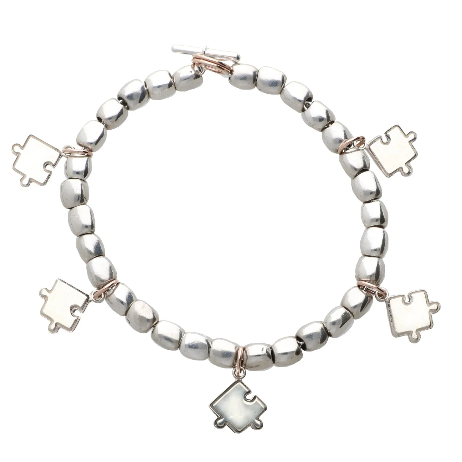 bracciale_puzzle_in_argen_0.webp Bracciale Puzzle in Argento 925 e Oro Rosa | Rubinia Gioielli Best
