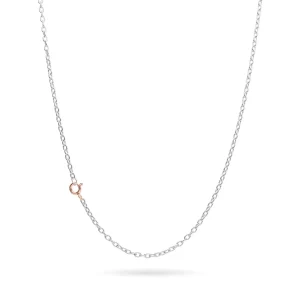 Catenina Rolò 60 Argento 925 e Chiusura Oro Rosa 90 cm | Rubinia Gioielli New
