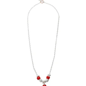 Collana Coccinella in Argento 925, Oro Rosa 9kt e smalto rosso | Rubinia Gioielli Best