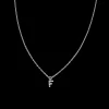 Collana Filodamore con iniziale in Oro Bianco 9kt e Diamanti | Rubinia Gioielli Fashion