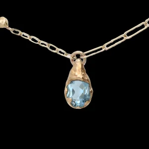 Collana in Oro Giallo 9kt e Topazio Sky | Rubinia Gioielli Discount