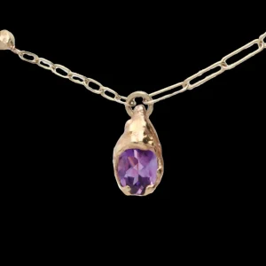 Collana in Oro Giallo 9kt e Ametista | Rubinia Gioielli Fashion