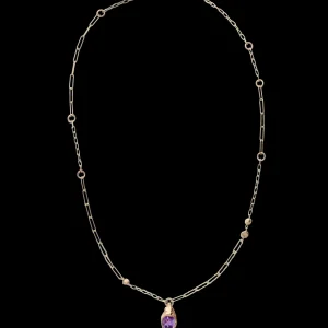 Collana in Oro Giallo 9kt e Ametista | Rubinia Gioielli Fashion